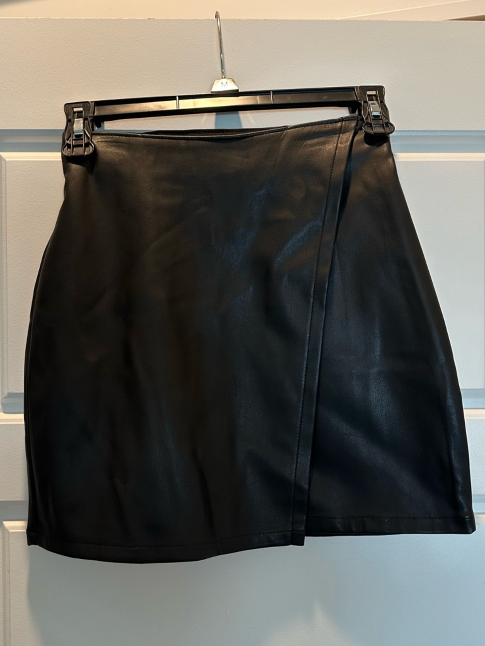 Hollister Black Faux Leather Mini Skirt